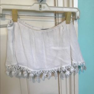 Off the shoulder white top